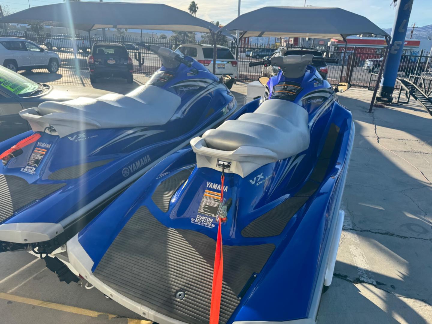 2008 Blue Yamaha VX Deluxe , located at 2190 Hwy 95, Bullhead City, AZ, 86442, (928) 704-0060, 0.000000, 0.000000 - 2008 (2) Yamaha VX deluxe jet skis with trailer. 71 hours and 83 hours. Both recently serviced. new batteries. have covers for both. 4 stroke engines. Runs great. always garaged. Super clean needs nothing. - Photo#7